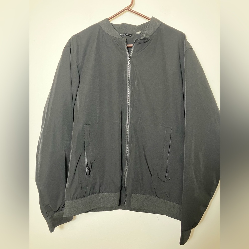 Tahari Men’s Soft She’ll Nylon Full Zip Jacket Pockets‎ Sz 2XL Black Outdoor